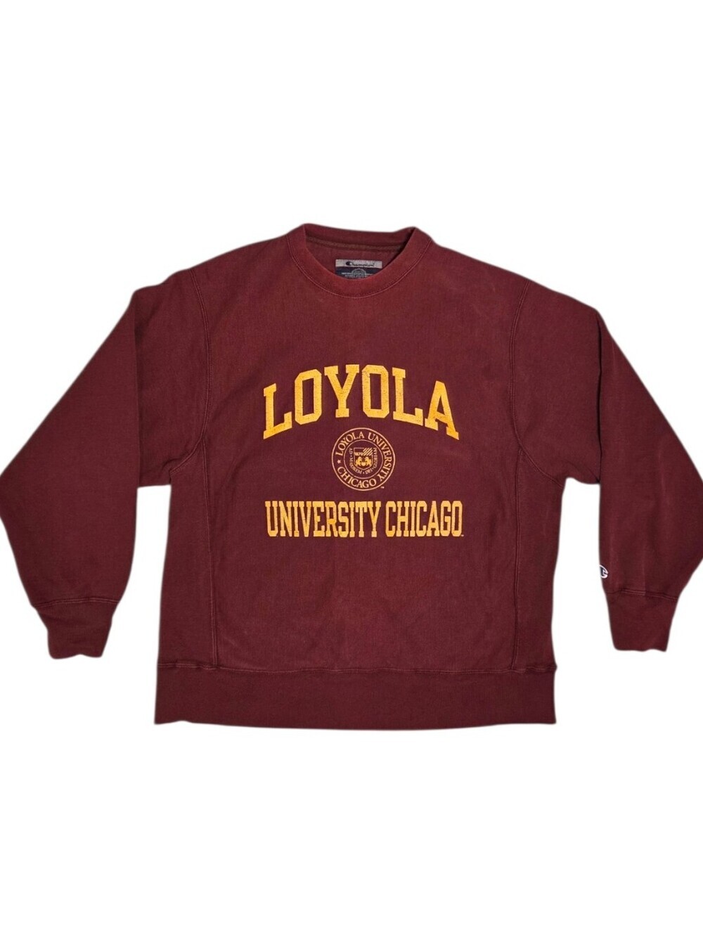Champion Original Reverse Weave Loyola University Chicago Maroon College Medium
